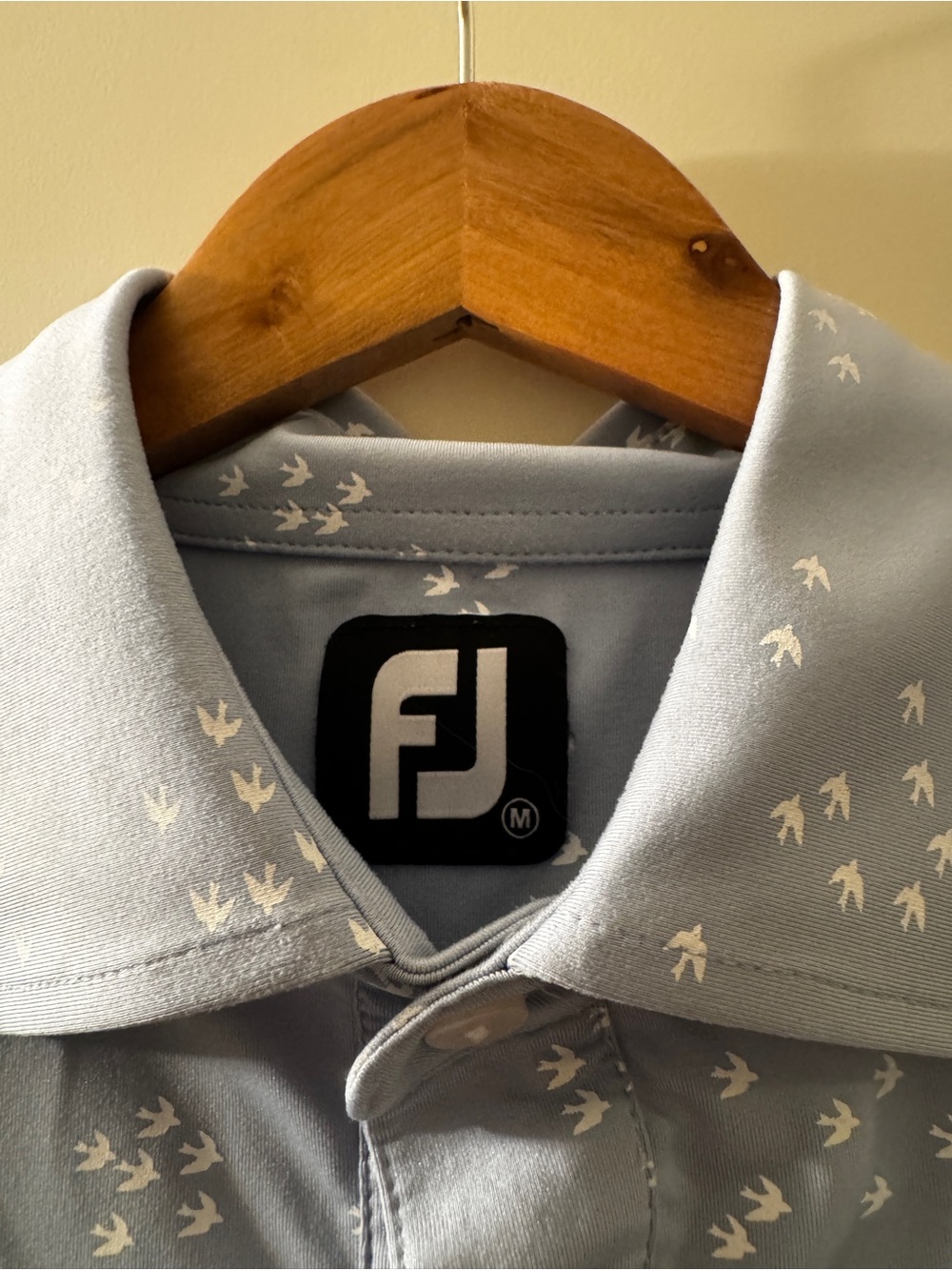 FootJoy Banff Springs GC Light Blue Bird Print Golf Polo